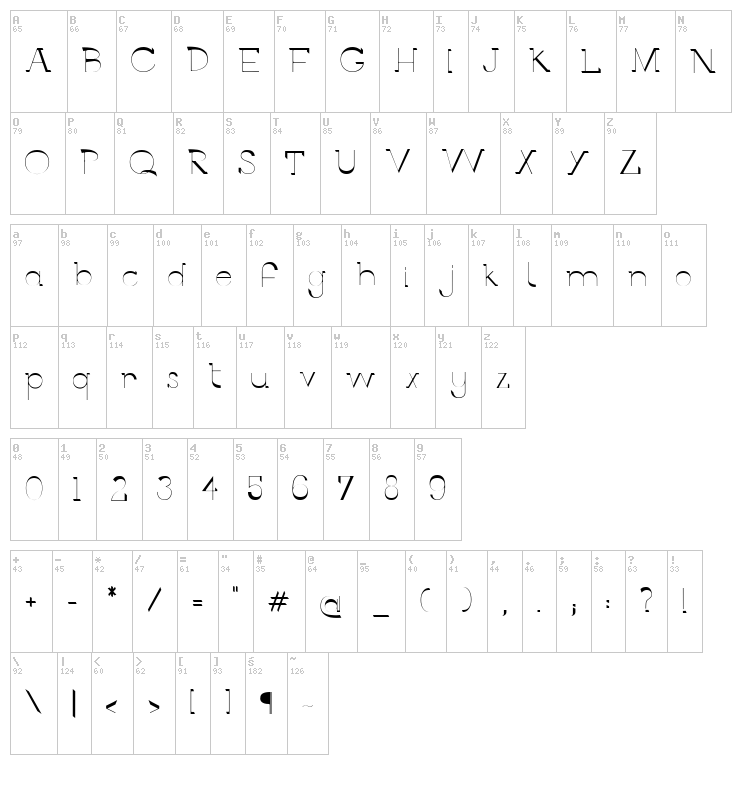 Berlin Allee font map